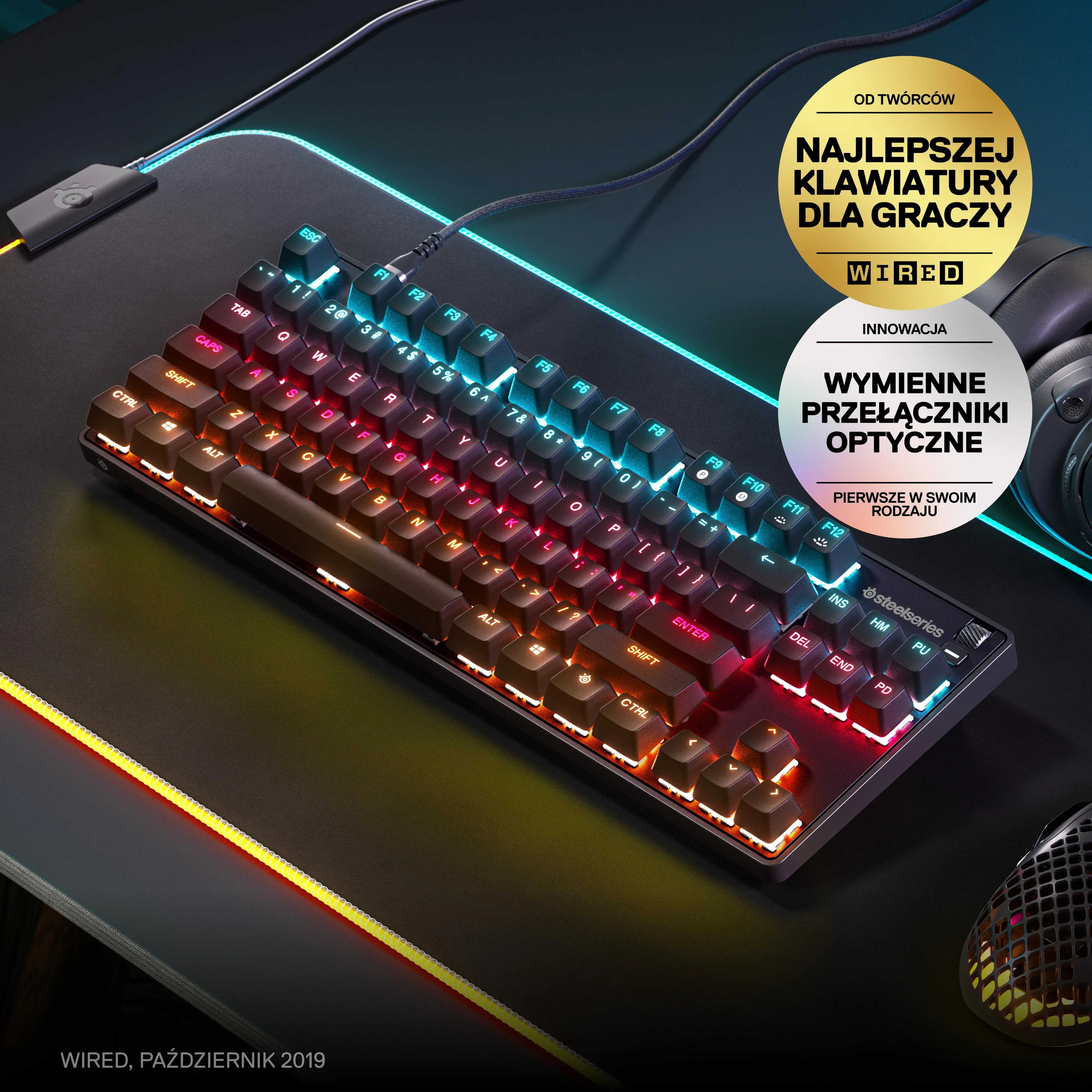 Klawiatura mechaniczna SteelSeries Apex 9 TKL Czarny