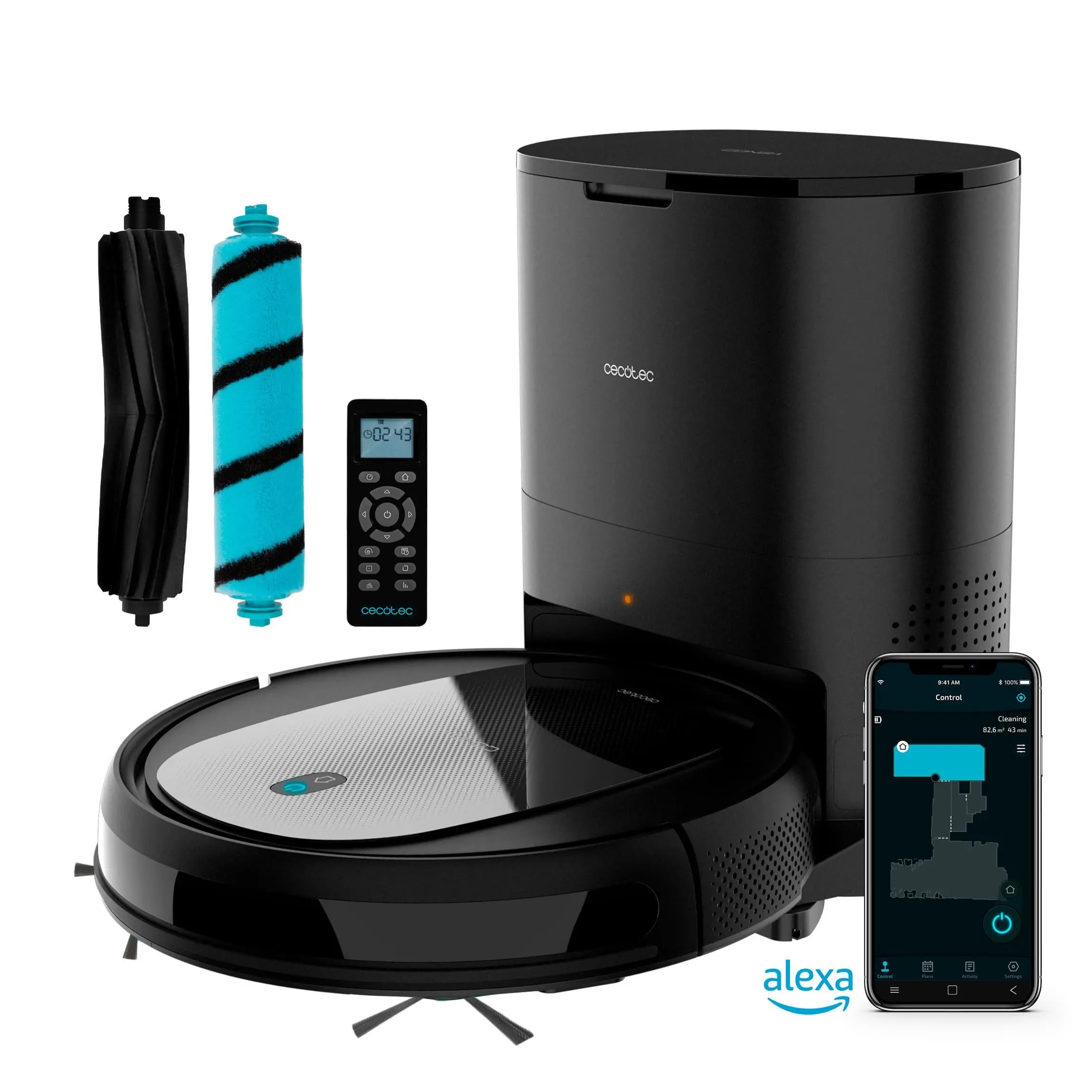 Robot sprzątający Cecotec Conga 2290 Ultra Home Funkcja mopowania Stacja oczyszczająca Tworzenie mapy pomieszczenia 64dB