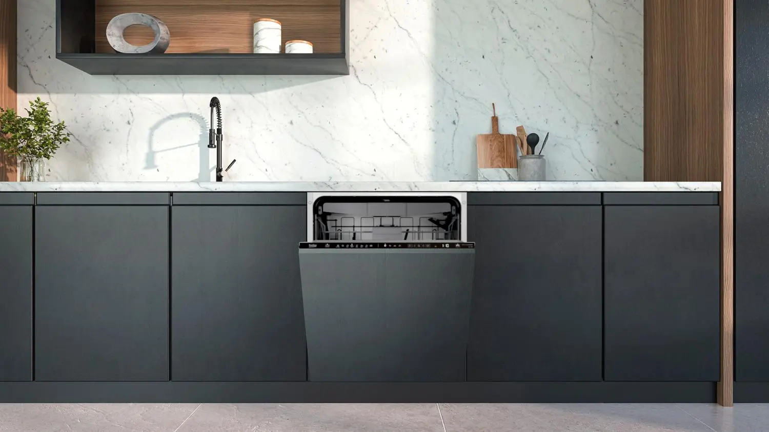 Zmywarka Beko bPro500 BDIN38643C 59,8cm Automatyczne otwieranie drzwi Szuflada na sztućce