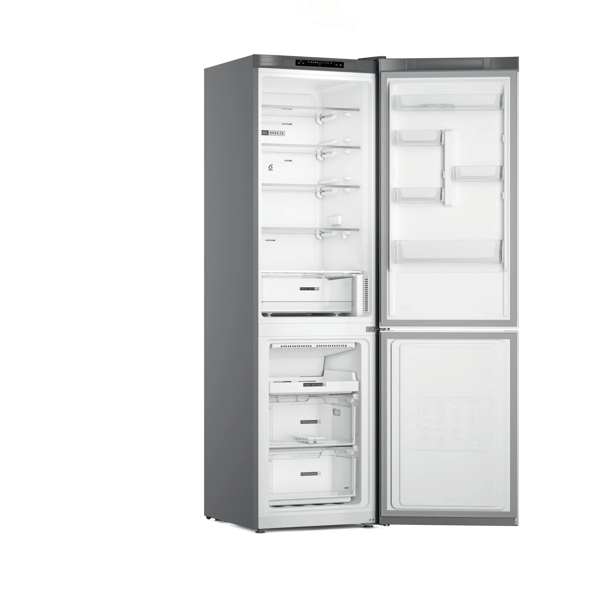 Lodówka Whirlpool W7X 93A OX 1 Pełny No Frost 202,7cm Szuflada z kontrolą wilgotności Inox