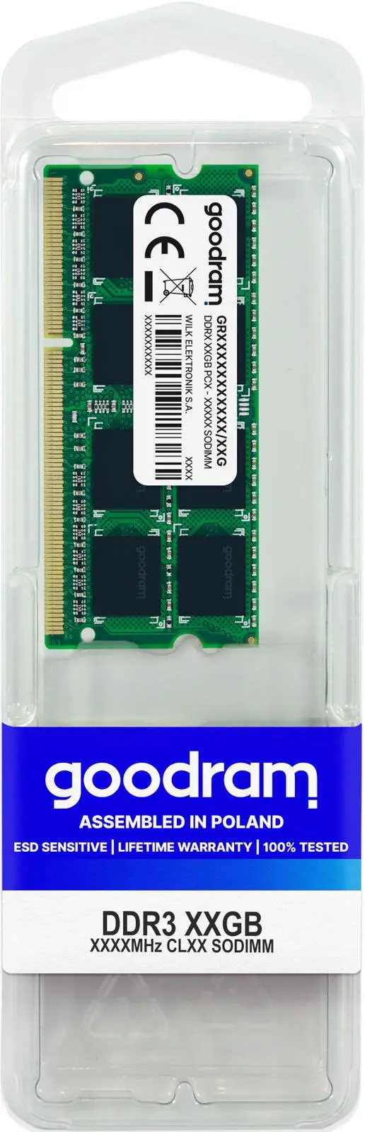 Pamięć GoodRam DDR3 4GB PC1600 CL11 1,35V