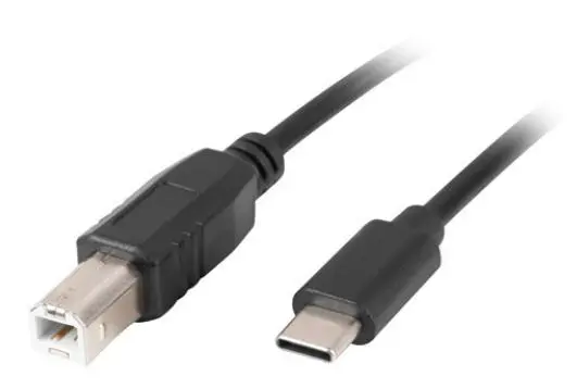 Kabel Lanberg USB-B do USB-C 1,8m Czarny