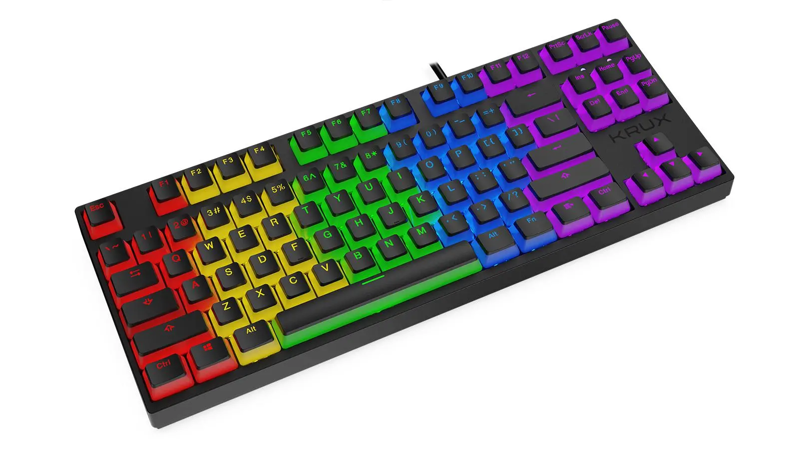 Klawiatura mechaniczna Krux Atax RGB Pudding Outemu Black Czarny