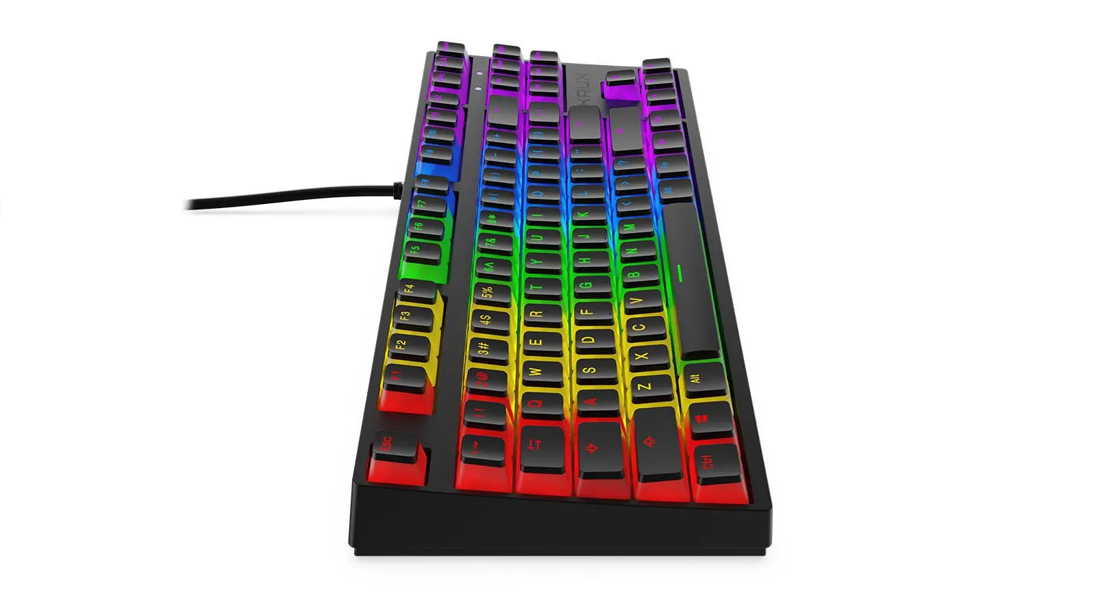 Klawiatura mechaniczna Krux Atax RGB Pudding Outemu Black Czarny