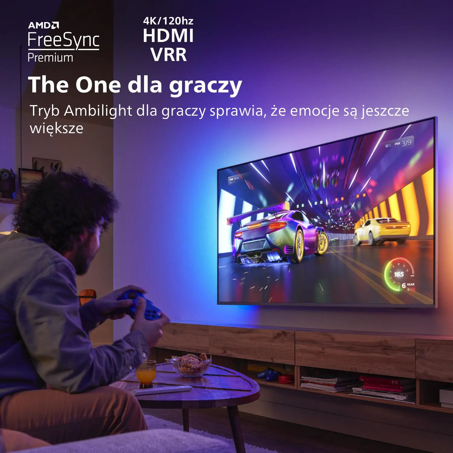 Telewizor Philips The One 65PUS8807/12 65" LED 4K 120Hz Android TV Ambilight Dolby Vision Dolby Atmos HDMI 2.1 DVB-T2
