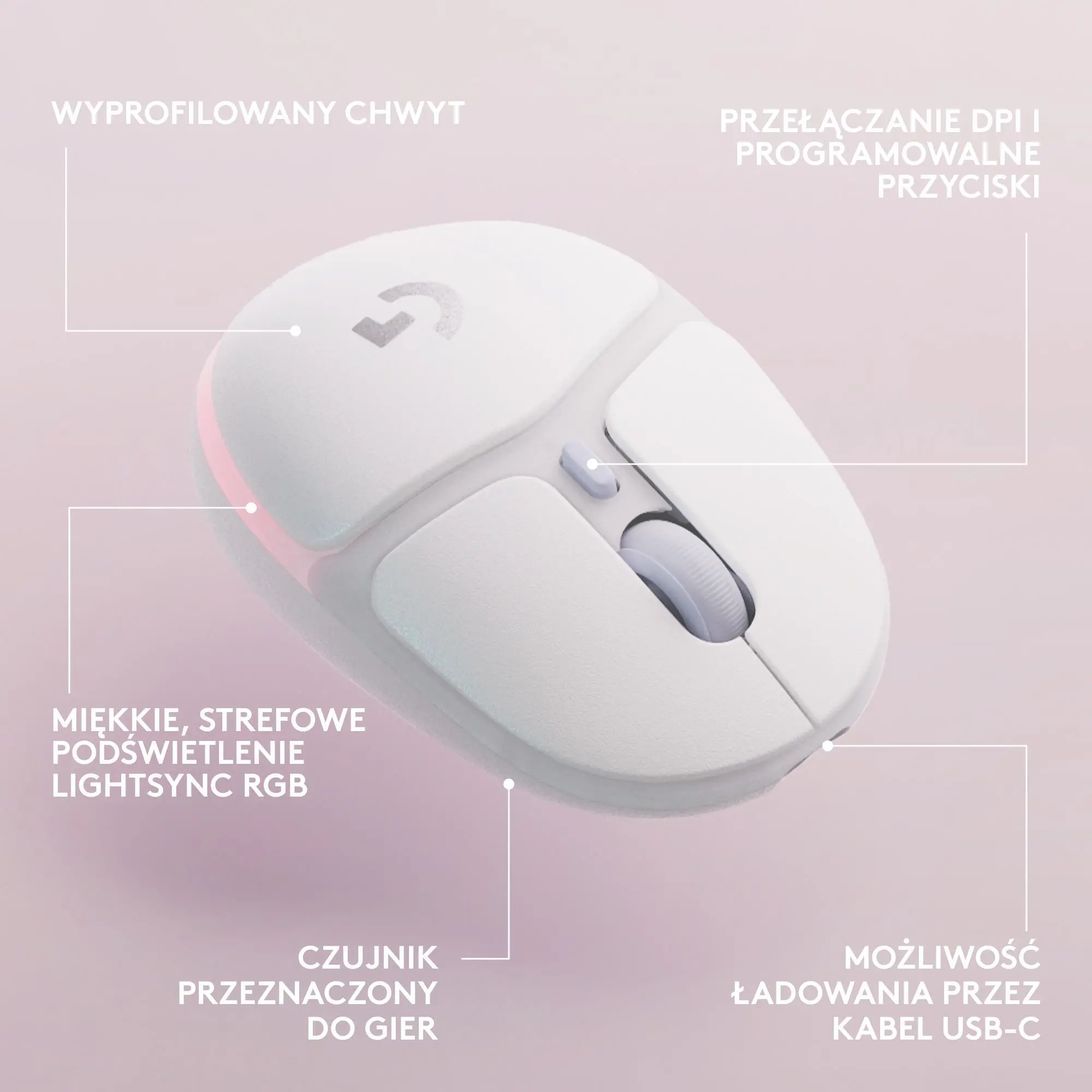 Myszka gamingowa Logitech G705 Biały