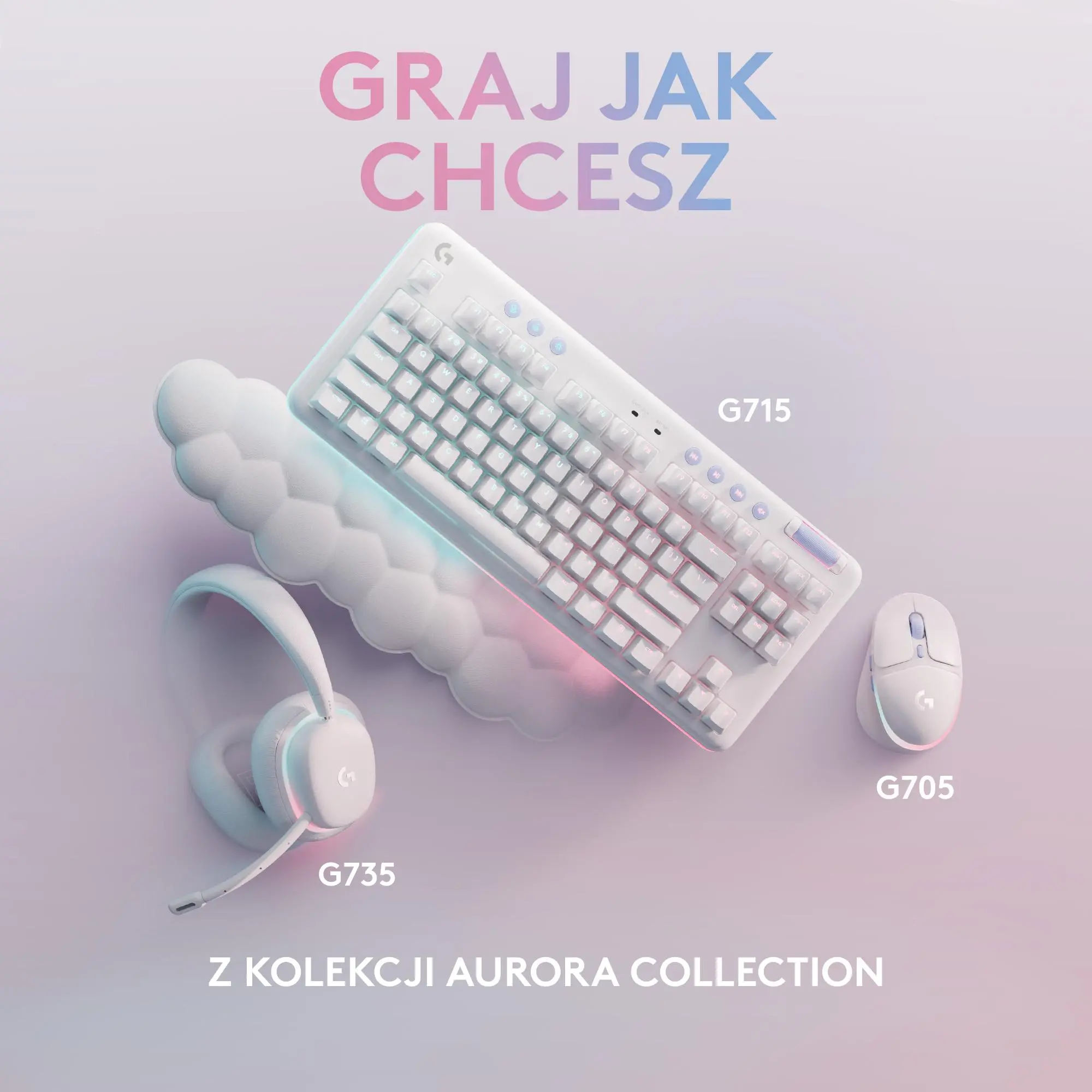 Klawiatura mechaniczna Logitech G715 GX Linear Biały