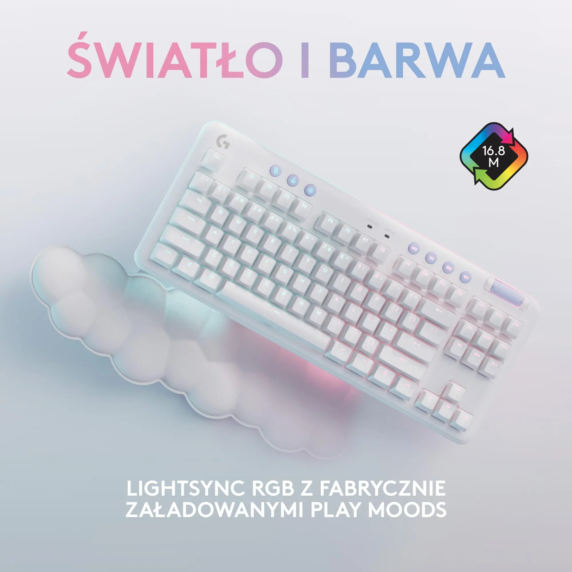 Klawiatura mechaniczna Logitech G715 GX Linear Biały