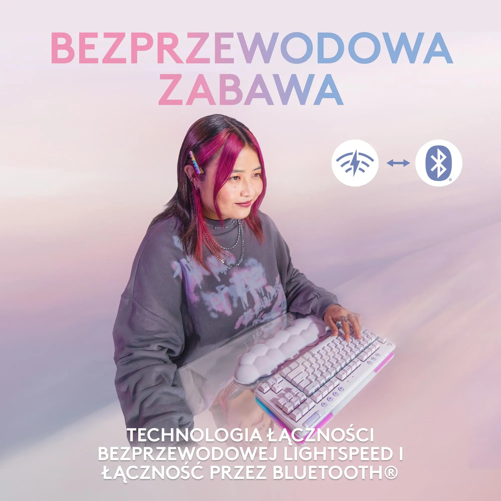 Klawiatura mechaniczna Logitech G715 GX Linear Biały