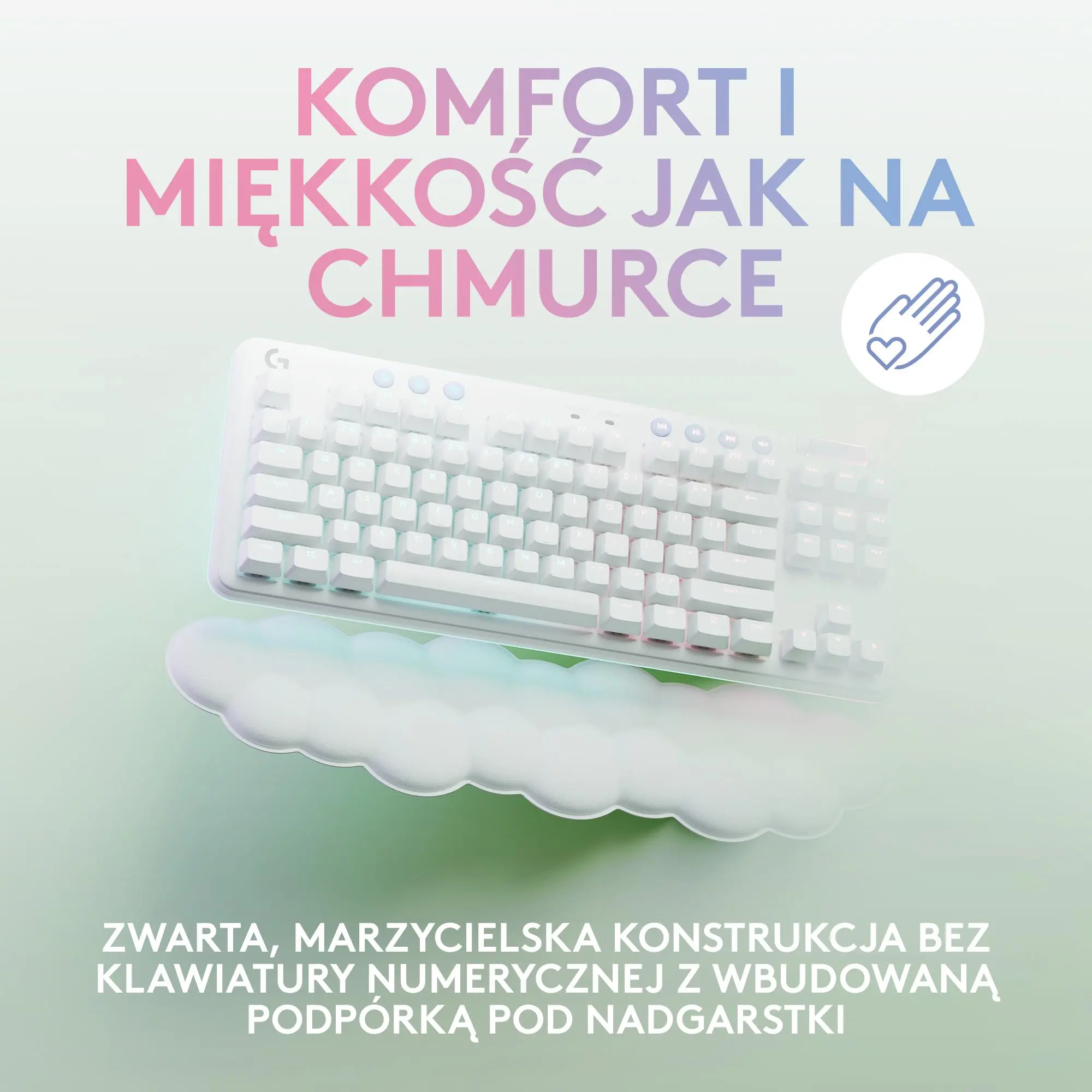 Klawiatura mechaniczna Logitech G715 GX Linear Biały