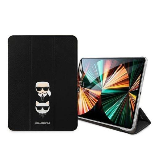 Etui na tablet Karl Lagerfeld Saffiano Karl & Choupette Heads do iPad Pro 12.9 2021