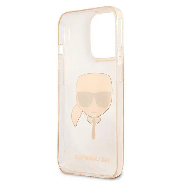 Etui Karl Lagerfeld Glitter Karl`s Head KLHCP13LKHTUGLGO do iPhone 13 Pro /13