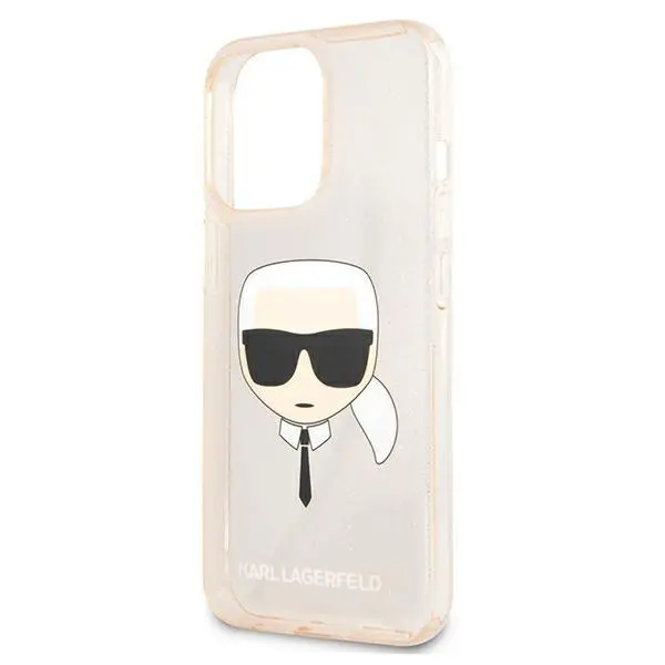 Etui Karl Lagerfeld Glitter Karl`s Head KLHCP13LKHTUGLGO do iPhone 13 Pro /13