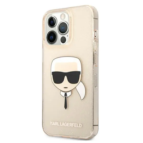 Etui Karl Lagerfeld Glitter Karl`s Head KLHCP13LKHTUGLGO do iPhone 13 Pro /13