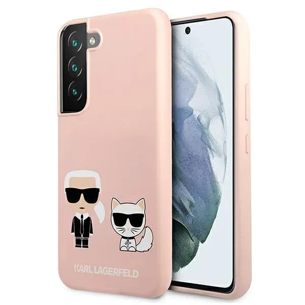 Etui Karl Lagerfeld Silicone Ikonik Karl & Choupette KLHCS22MSSKCI do Samsung Galaxy S22+