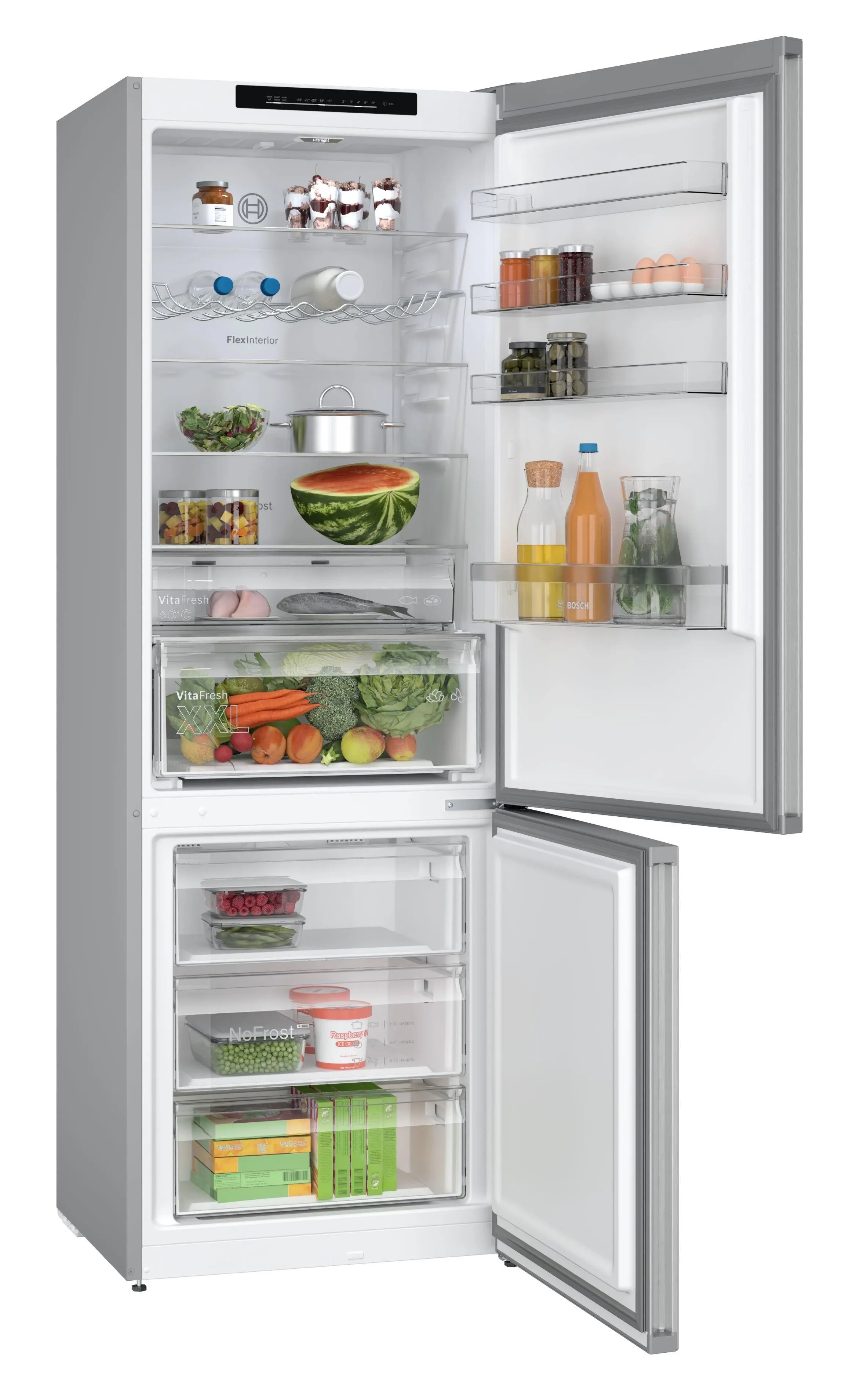 Lodówka Bosch Serie 4 KGN492LDF Pełny No Frost 203cm Szuflada z kontrolą wilgotności Srebrny
