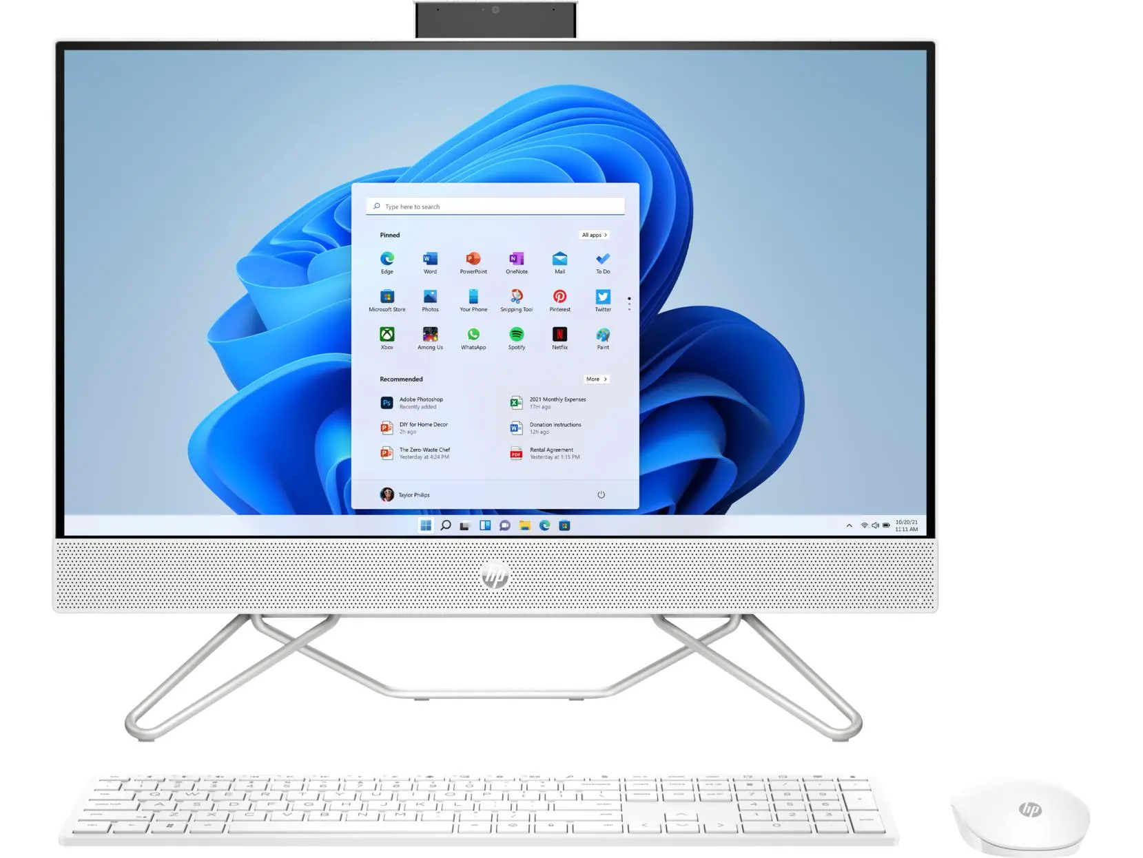 Komputer HP AiO 24-cb1032nw R3 5425U 23,8" 16GB RAM 512GB Dysk SSD Win11 Biały