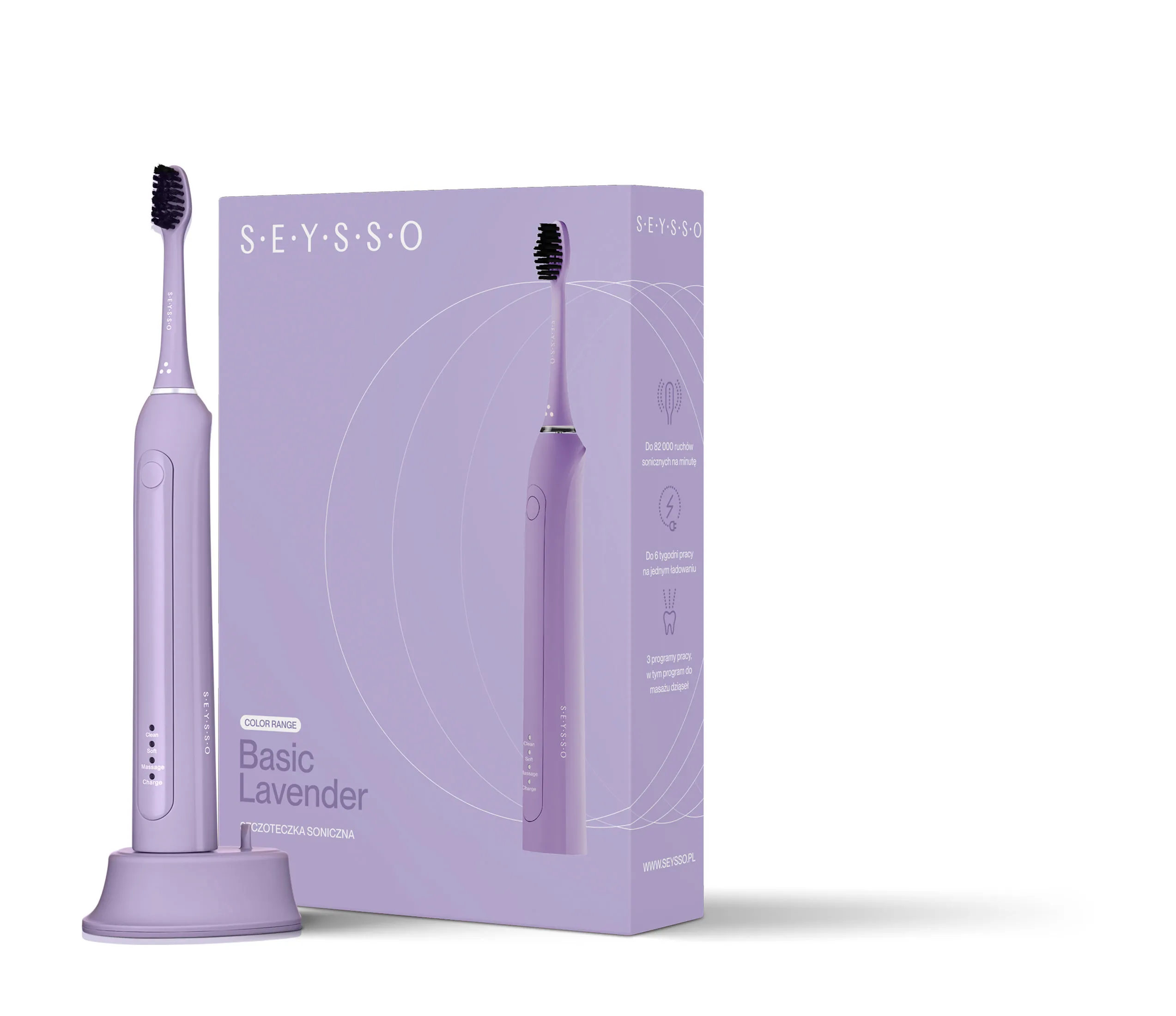 Szczoteczka soniczna SEYSSO Color Basic Lavender