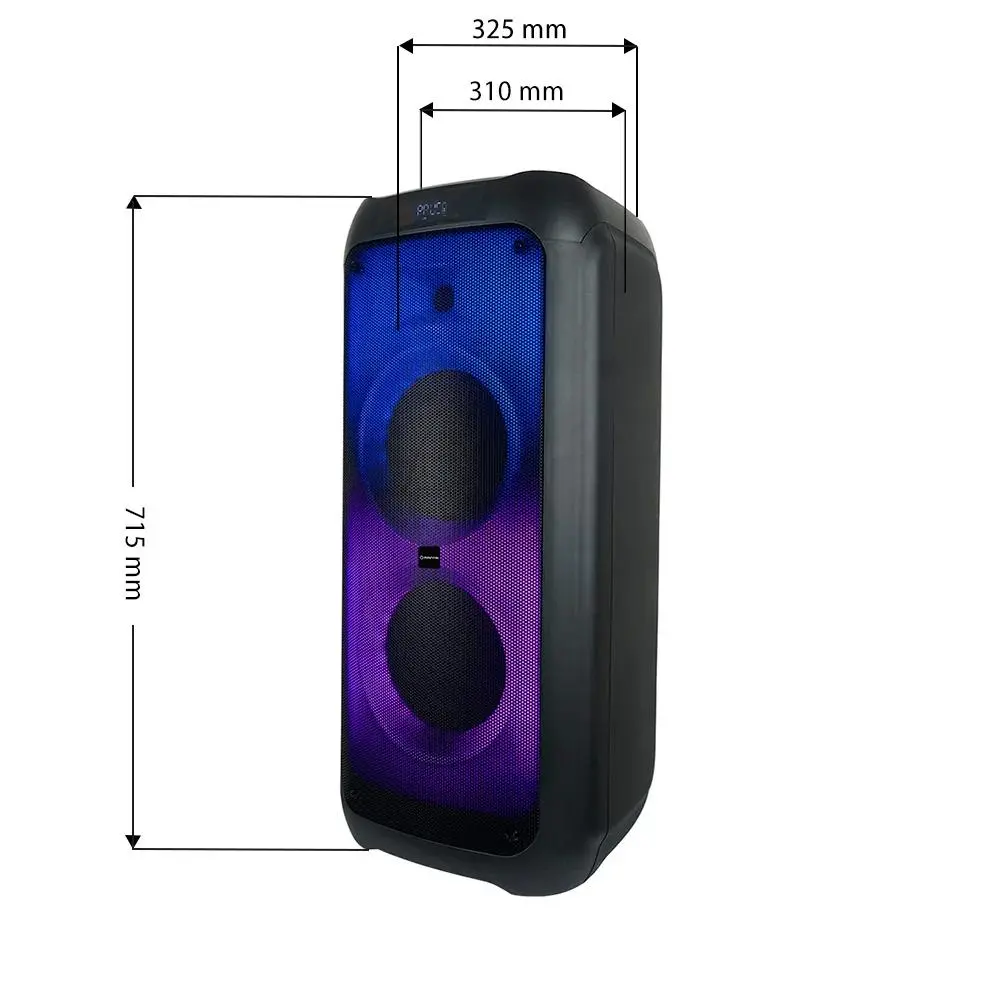 Power Audio Manta SPK5360PRO 120W Bluetooth Radio FM Mikrofon Karaoke Czarny