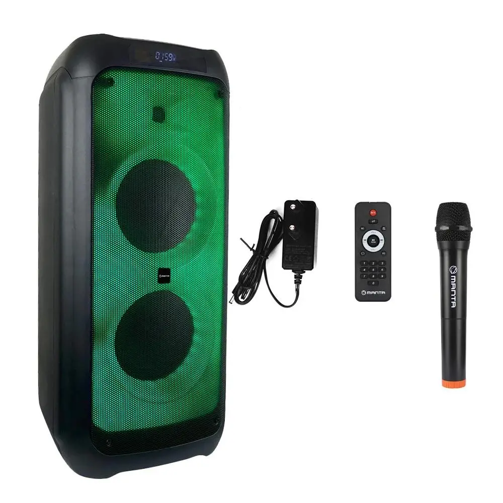 Power Audio Manta SPK5360PRO 120W Bluetooth Radio FM Mikrofon Karaoke Czarny