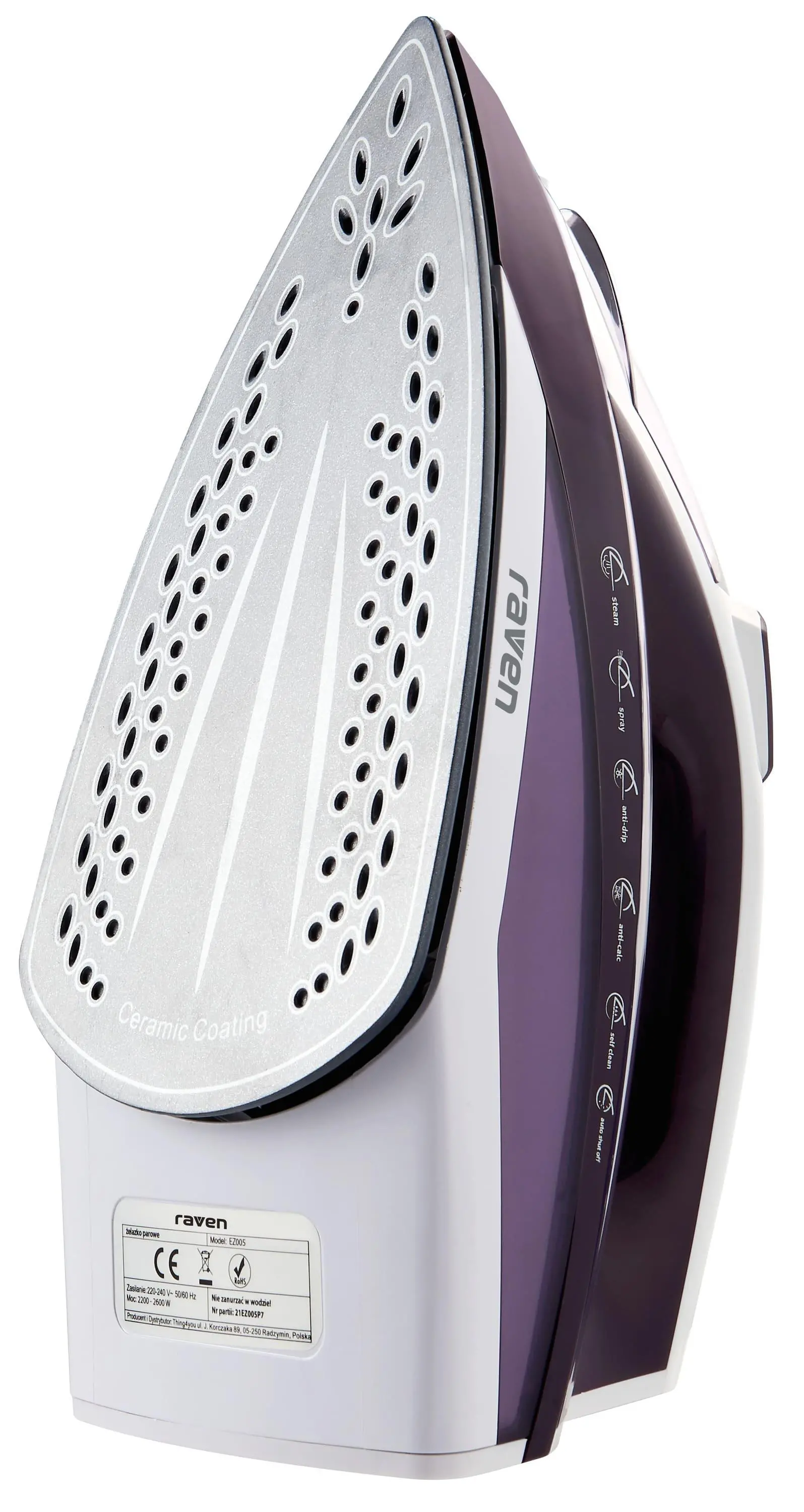 Żelazko Raven EZ005X Steam Iron 140g/min