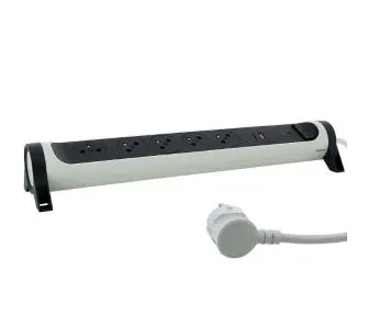 Listwa Legrand 049421 5 gniazd 1,5m Biało-grafitowy