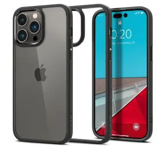 Etui Spigen Ultra Hybrid do iPhone 14 Pro Przezroczysty-czarny