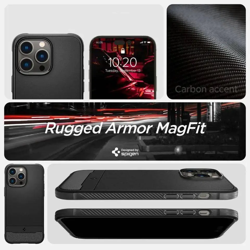 Etui Spigen Rugged Armor Mag z MagSafe do iPhone 14 Plus czarne matowe