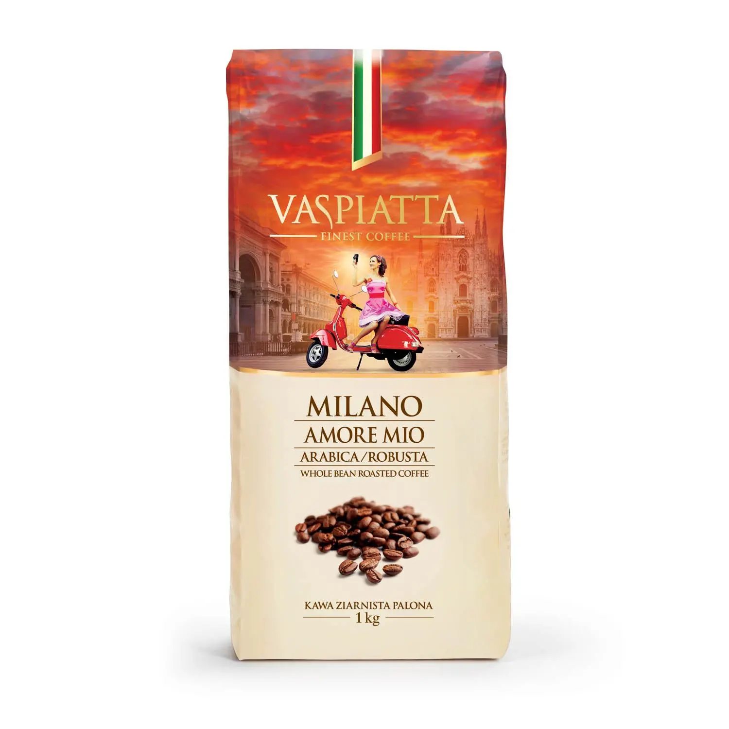 Kawa ziarnista Vaspiatta Milano Amore Mio 1kg