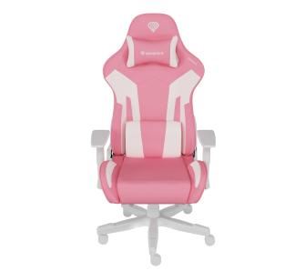 Fotel Genesis Nitro 710 Gamingowy do 150kg Skóra ECO Tkanina Różowo-biały