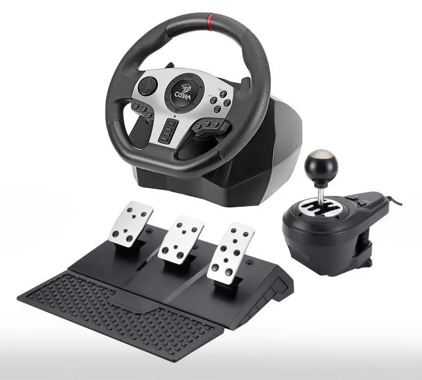Kierownica Cobra GT900 Pro Rally z pedałami do PS4, PS3, Xbox One, PC, Nintendo Switch