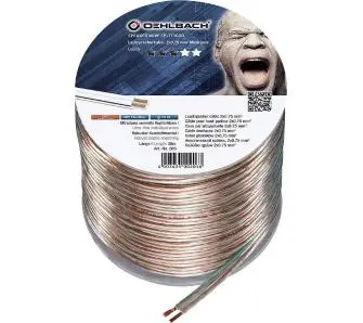 Kabel głośnikowy Oehlbach Speaker Wire SP-7 (205) 2x0,75mm 30m Transparent
