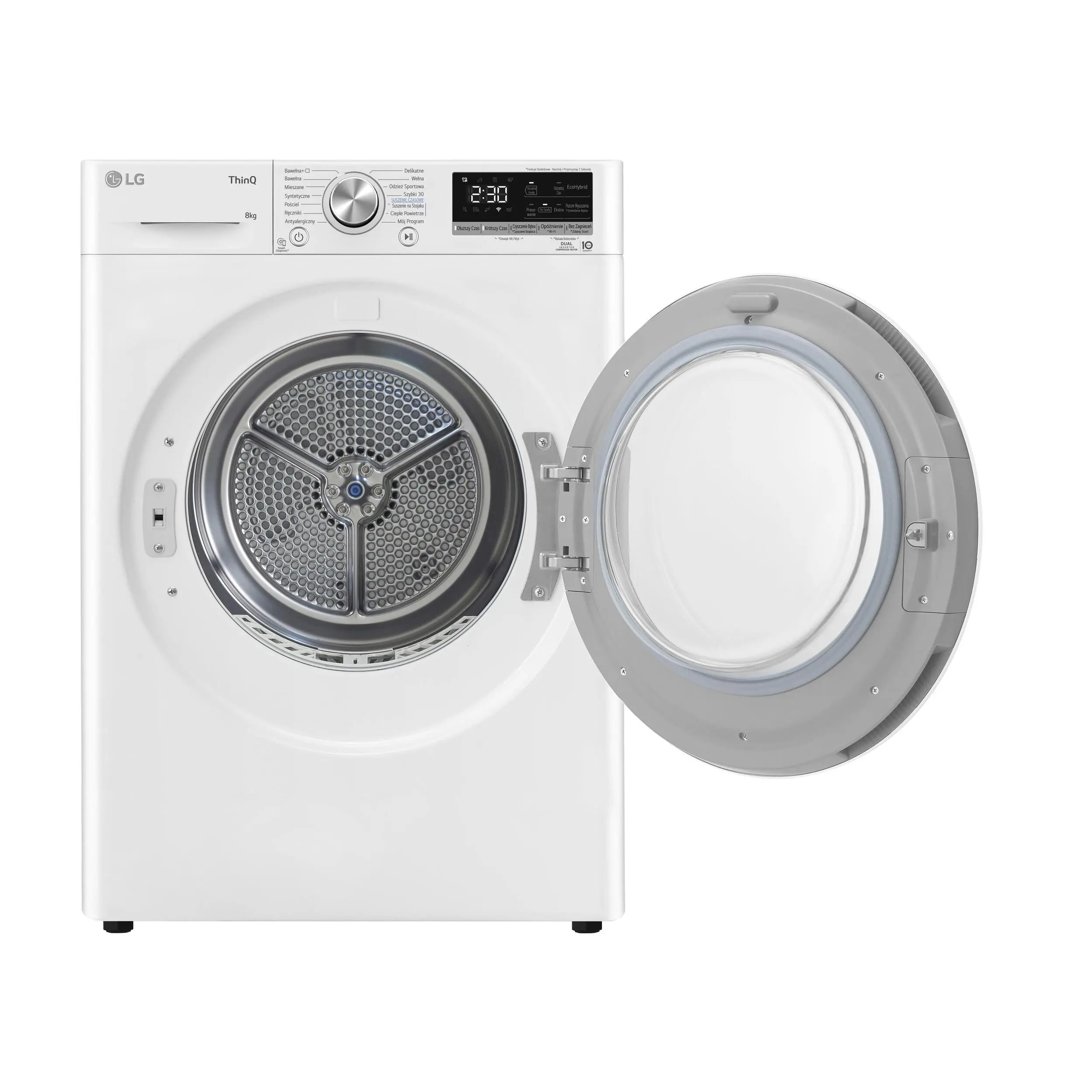 Suszarka LG RC80V9AV3N 61,5cm 8kg Zdalne sterowanie