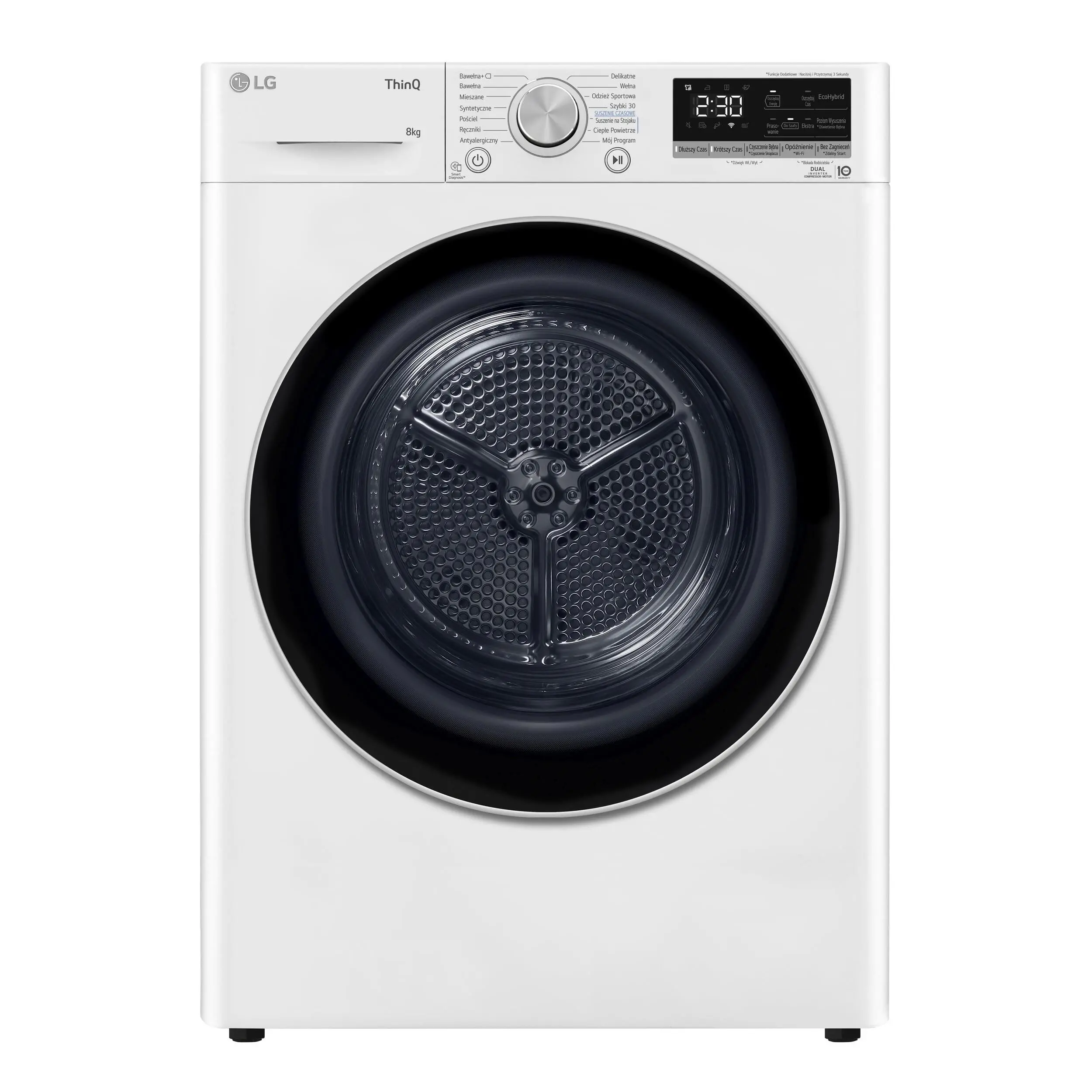 Suszarka LG RC80V9AV3N 61,5cm 8kg Zdalne sterowanie
