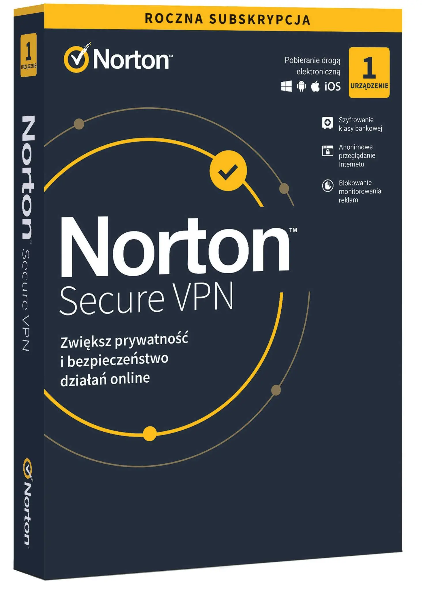 Antywirus Norton Secure VPN 1 Urządzenie/1 Rok Kod aktywacyjny