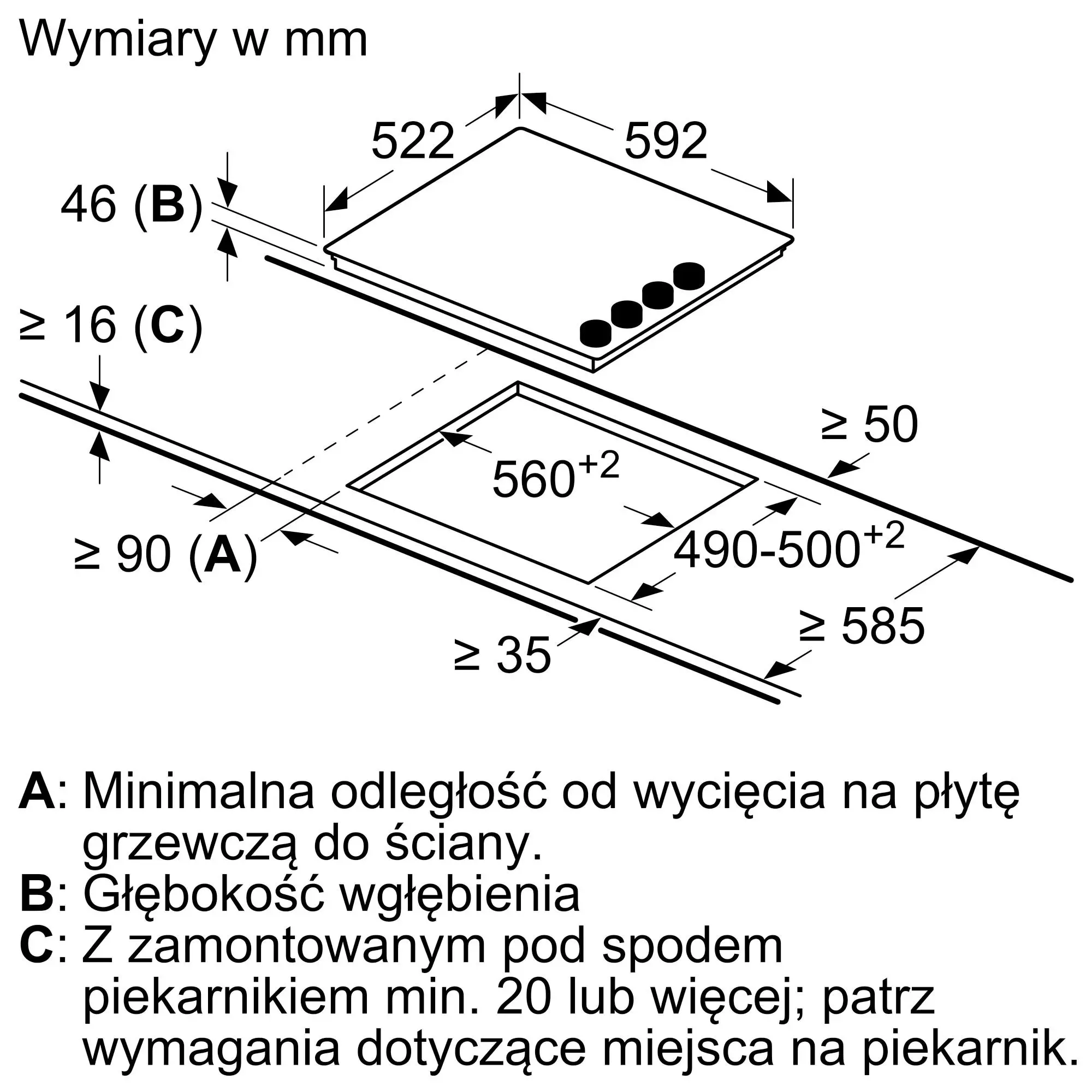 Płyta ceramiczna Bosch Serie 2 PKE612CA2E 59,2cm