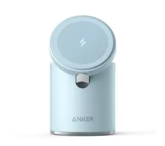 Ładowarka indukcyjna Anker PowerWave MagGo 2w1 Niebieski
