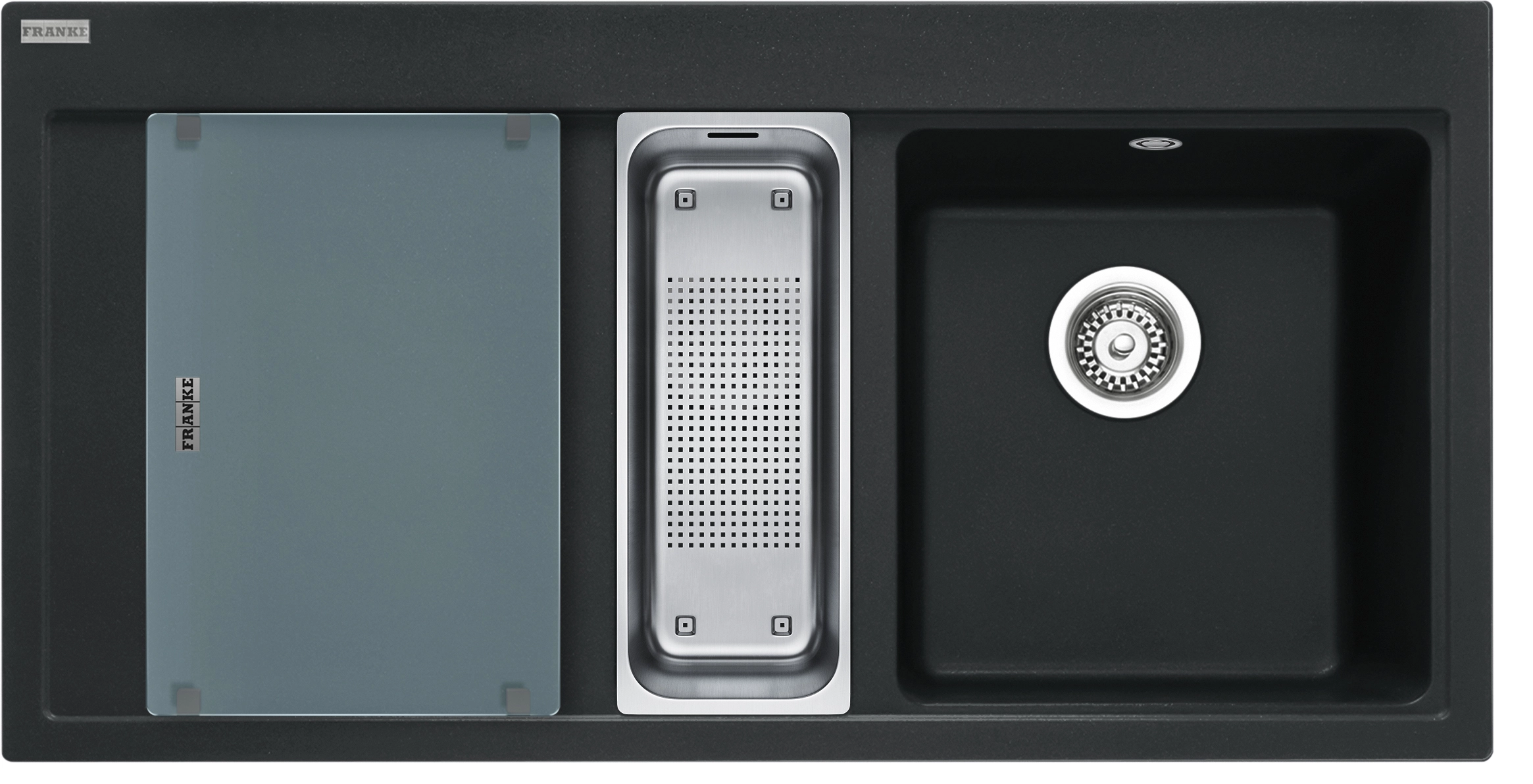 Zlewozmywak Franke Mythos MTG 651-100 Komora z prawej strony Granitowy Onyx