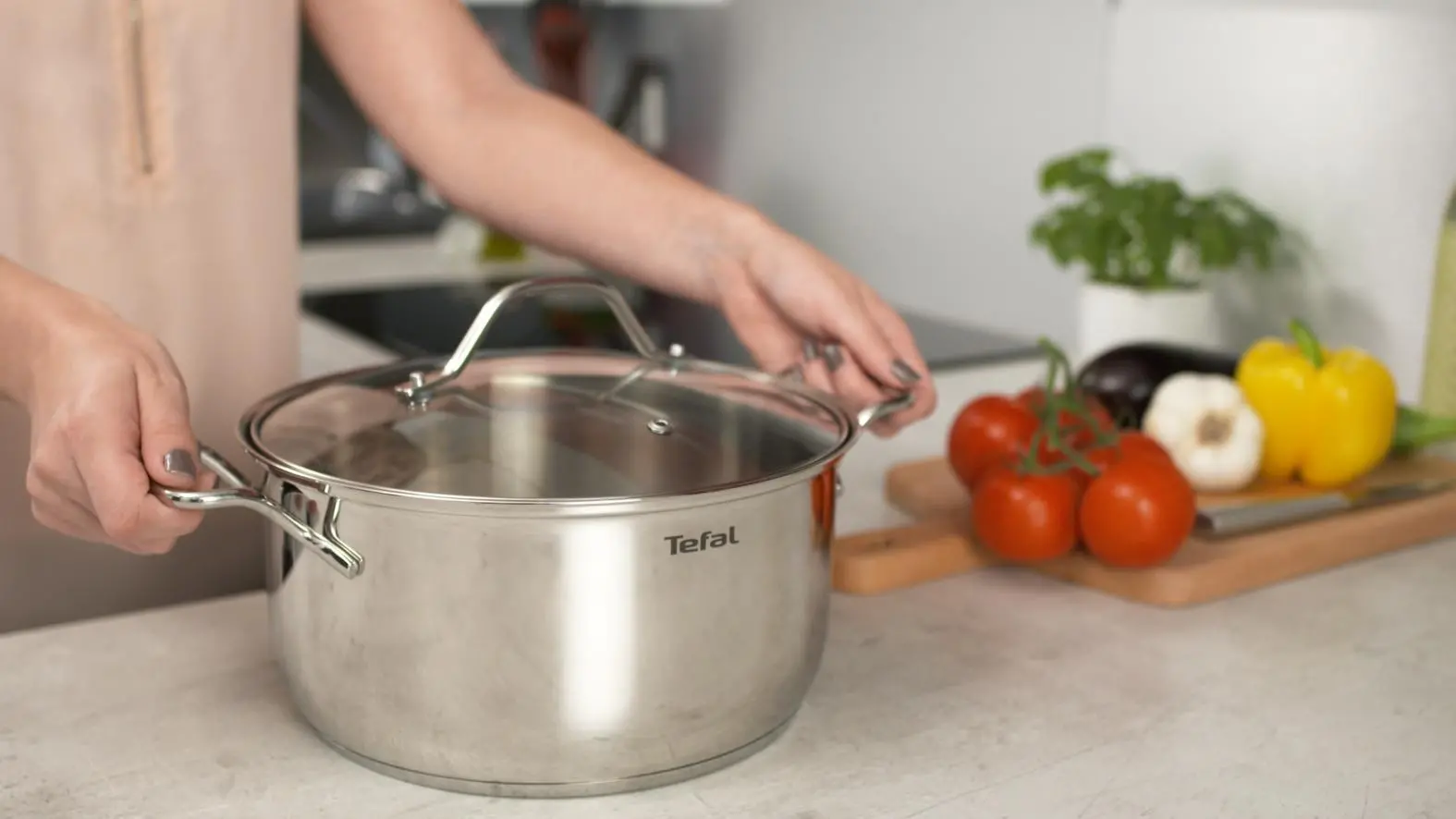 Garnek Tefal Intuition A7027985 Indukcja Stal nierdzewna 6l