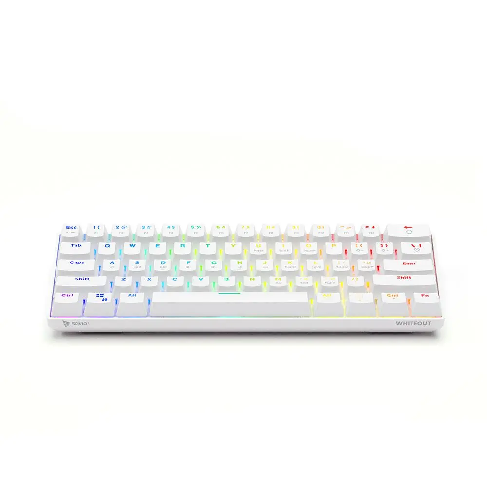 Klawiatura mechaniczna Savio Whiteout Outemu Red Biały