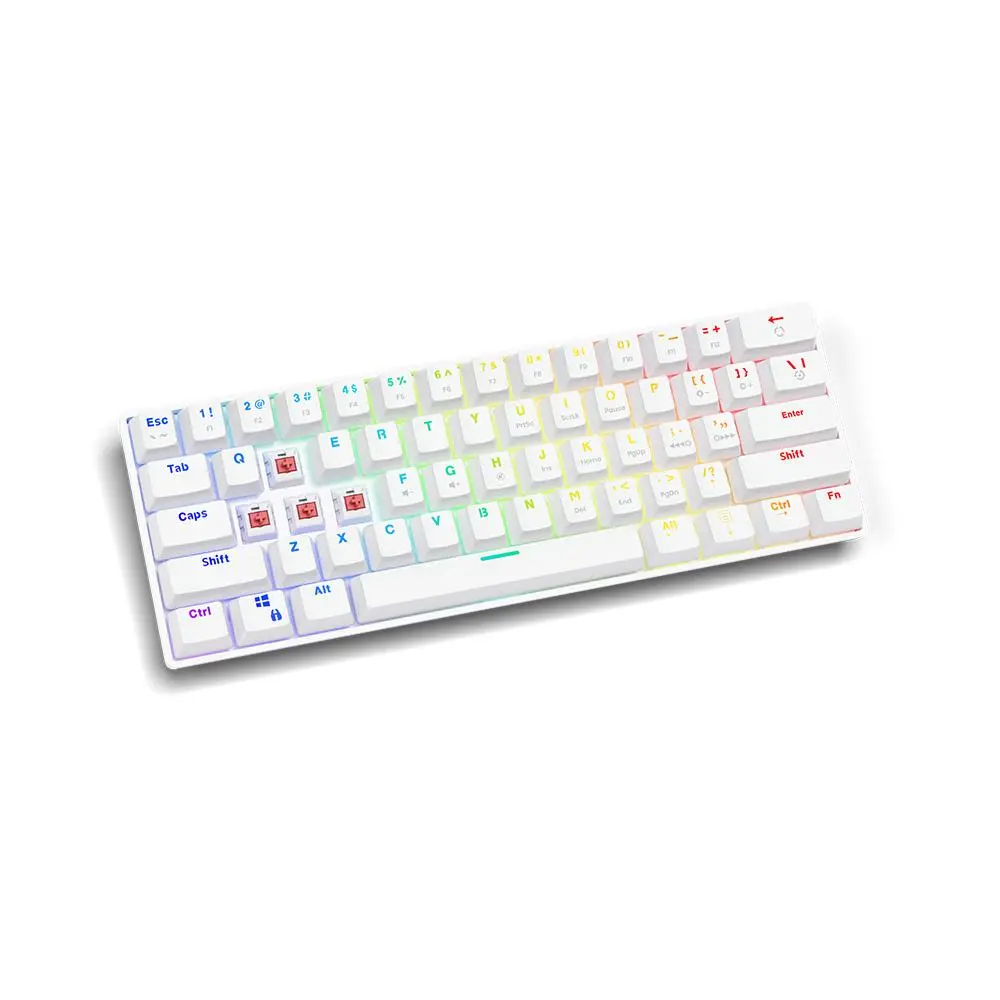 Klawiatura mechaniczna Savio Whiteout Outemu Red Biały