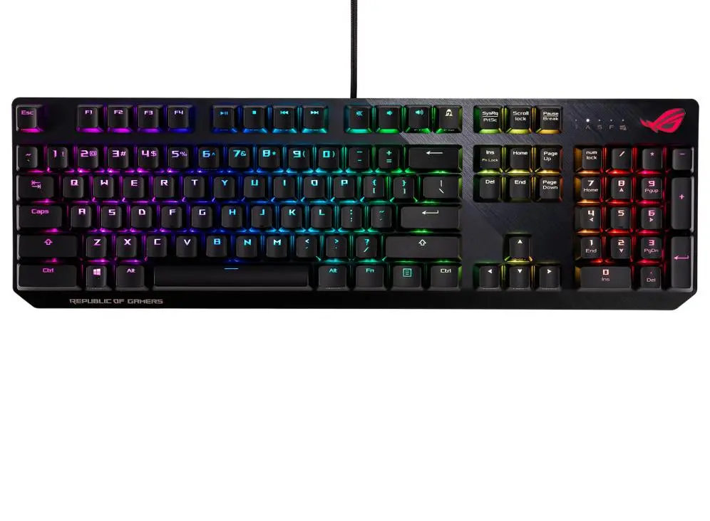 Klawiatura mechaniczna ASUS ROG Strix Scope Cherry MX Red Czarny