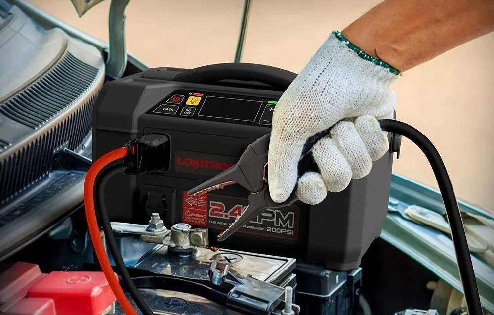 Powerbank Lokithor AW401 Jump Starter 5w1 20000mAh 2500A kompresor 150psi myjka 15mpa Szary
