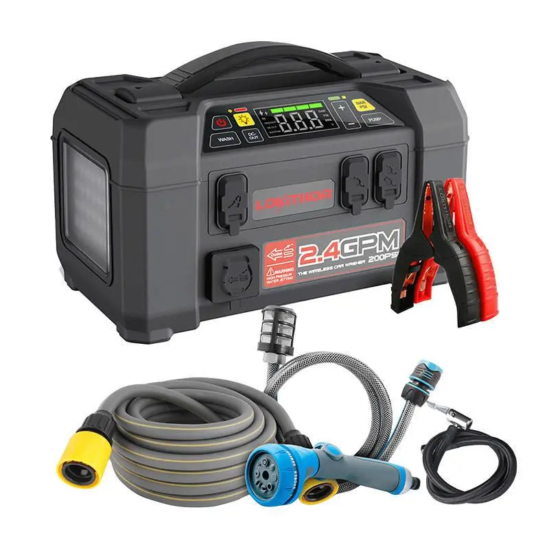 Powerbank Lokithor AW401 Jump Starter 5w1 20000mAh 2500A kompresor 150psi myjka 15mpa Szary