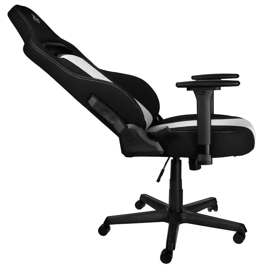 Fotel Nitro Concepts E250 Radiant White Biurowy do 120kg Tkanina Czarno-biały