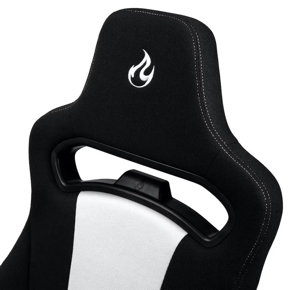 Fotel Nitro Concepts E250 Radiant White Biurowy do 120kg Tkanina Czarno-biały