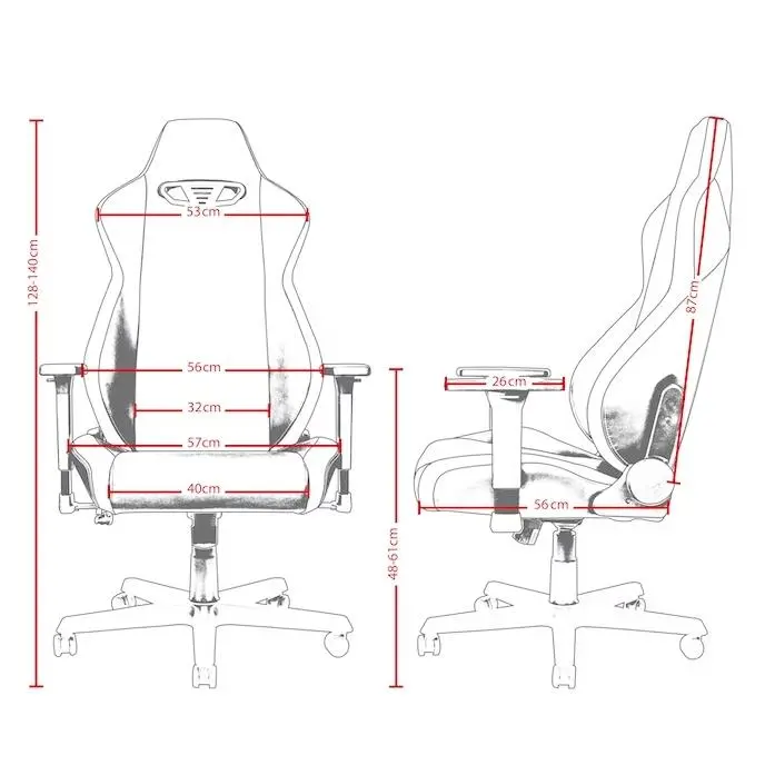 Fotel Nitro Concepts S300 Galactic Blue Gamingowy do 135kg Tkanina Czarno-niebieski