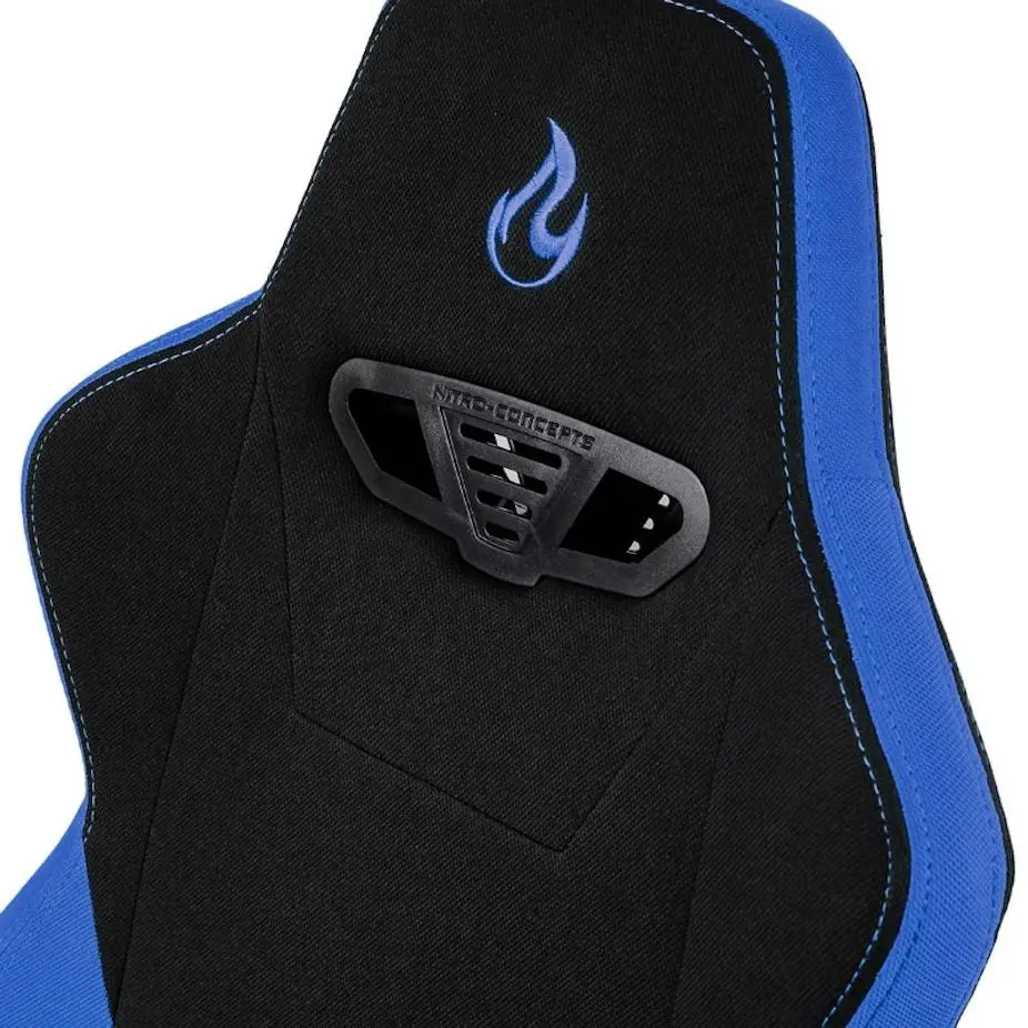 Fotel Nitro Concepts S300 Galactic Blue Gamingowy do 135kg Tkanina Czarno-niebieski