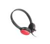 Słuchawki przewodowe z mikrofonem UGo Colima H100 Nauszne Czarno-czerwony