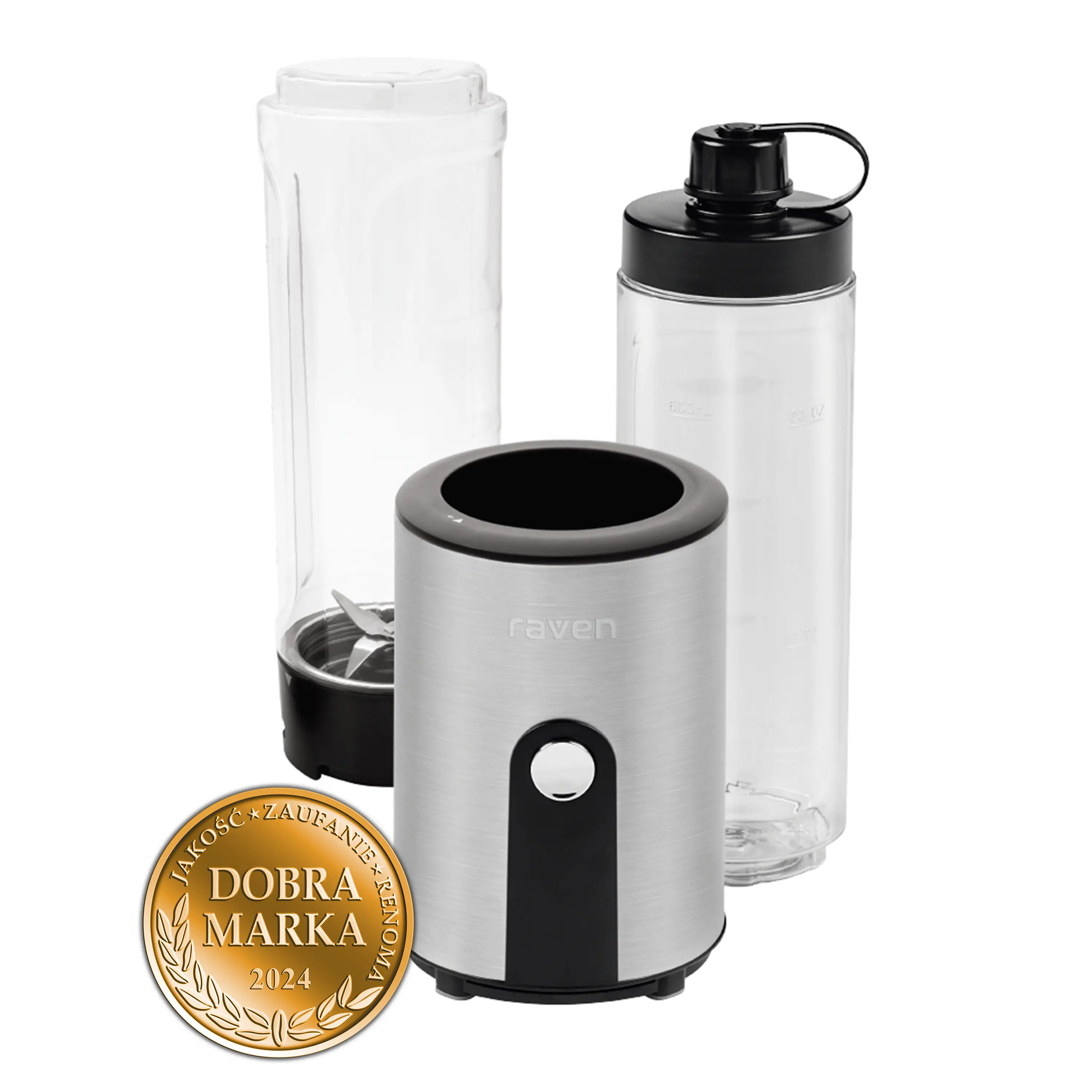 Blender kielichowy Raven EBS004 0,6l 2 butelki